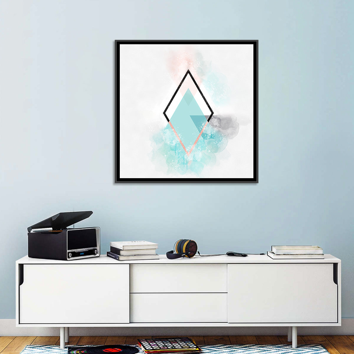 Scandinavian Diamond Geometry Wall Art