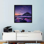 Twilight River and Snowy Pines Wall Art