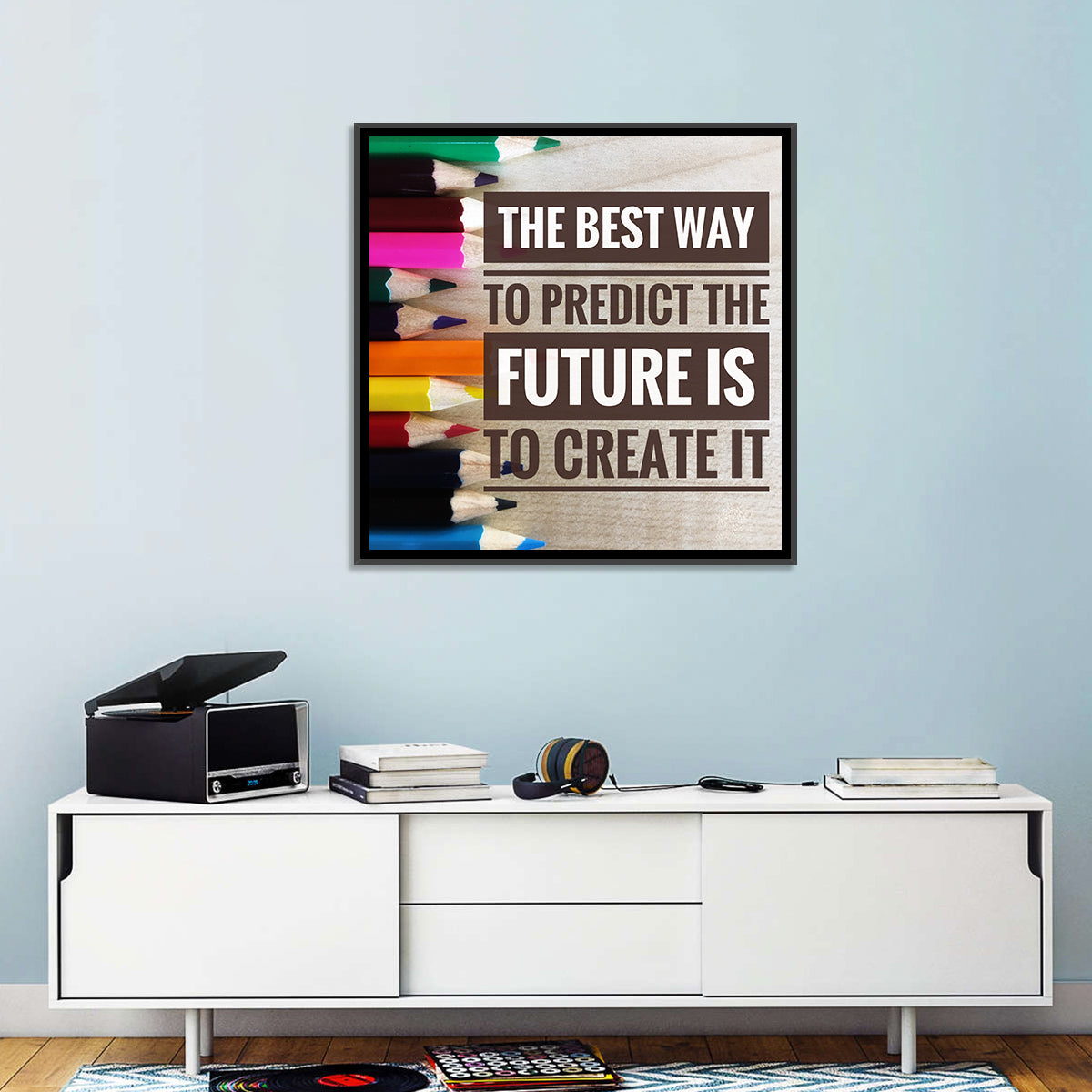 Create the Future Quote Wall Art in a room, square