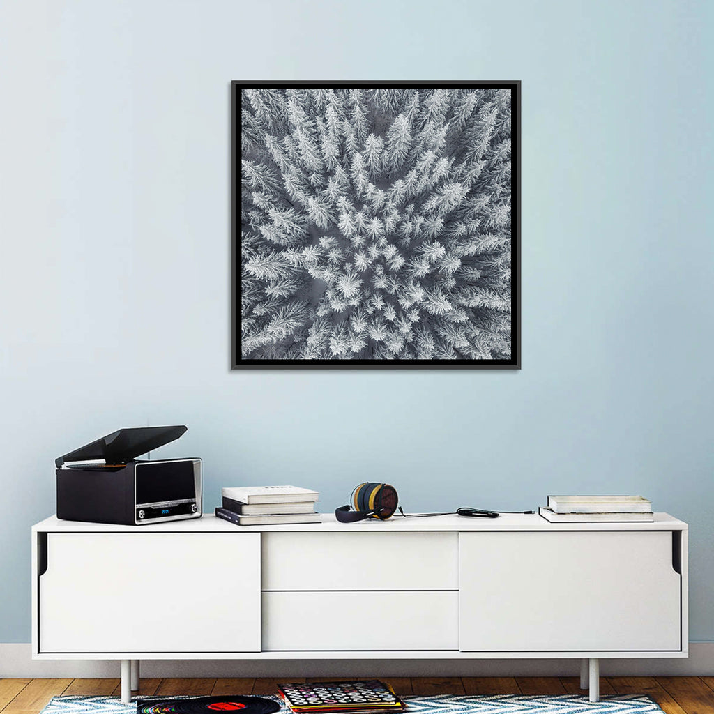 Snow Covered Pine Forest Wall Art