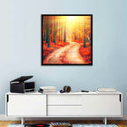 Golden Path Through Autumn Woods Wall Art