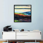 Moody Horizon Stripe Abstract Landscape Wall Art