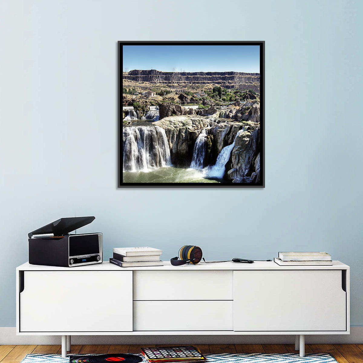 Shoshone Falls, Twin Falls Idaho Wall Art in a room, square