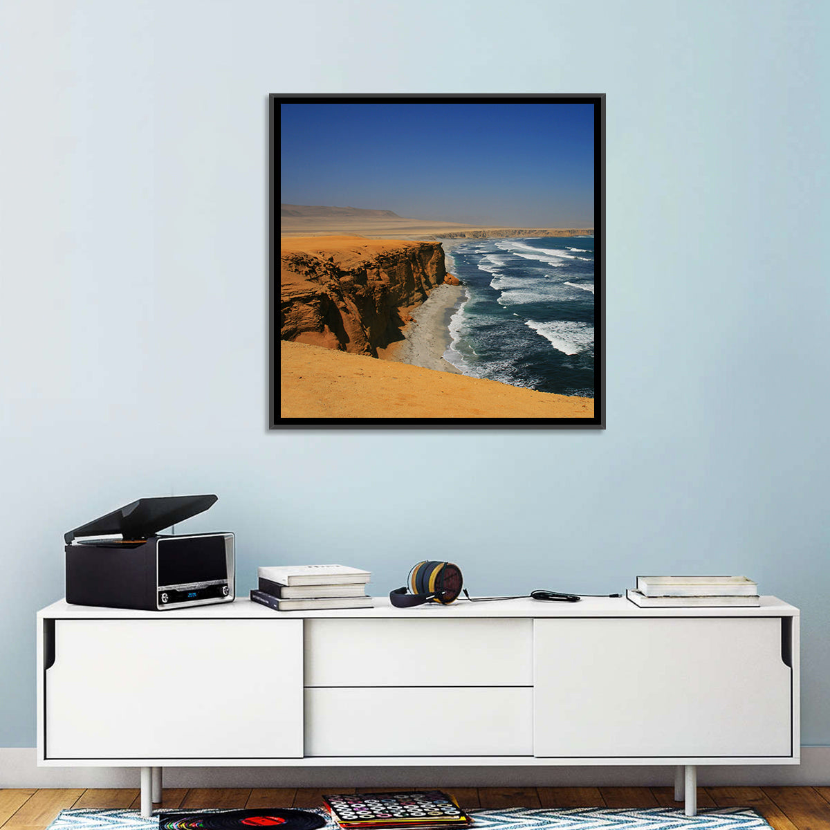Red Cliffs of Paracas Wall Art in a room, square