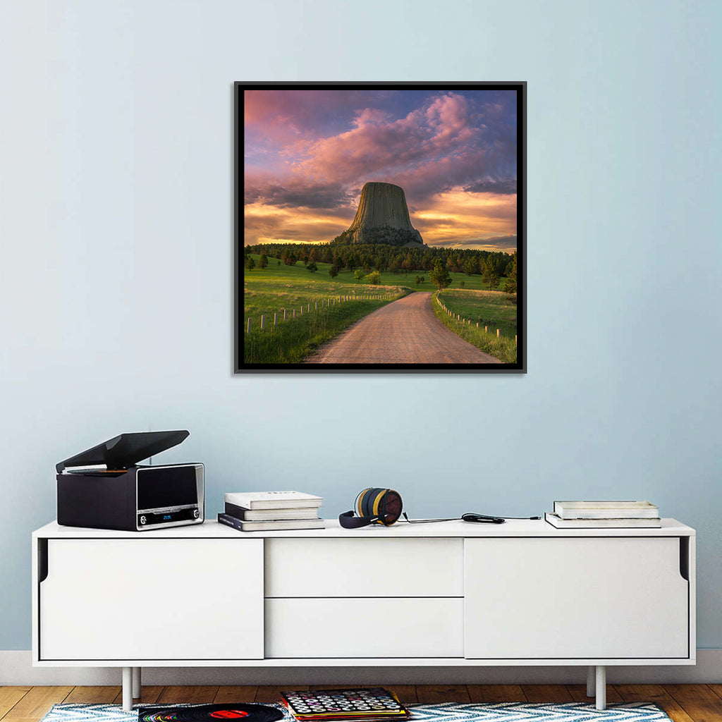 Devils Tower at Sunset Wall Art