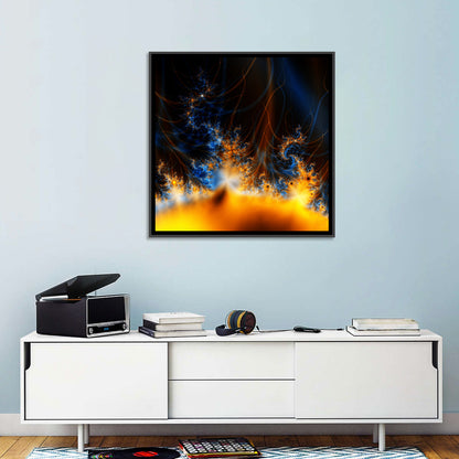 Solar Flames Abstract Wall Art