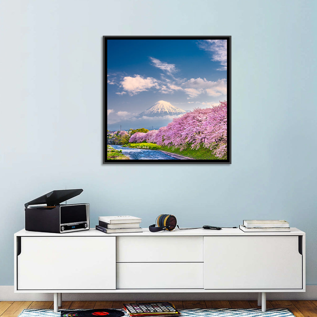 Mount Fuji Cherry Blossoms Wall Art
