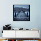 Long Lake Pier at Dusk Wall Art