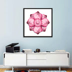 Red Onion Mandala Floral Pattern Wall Art