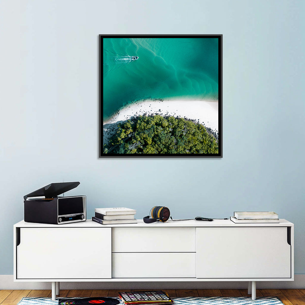 Clam Beach Aerial View Wall Art