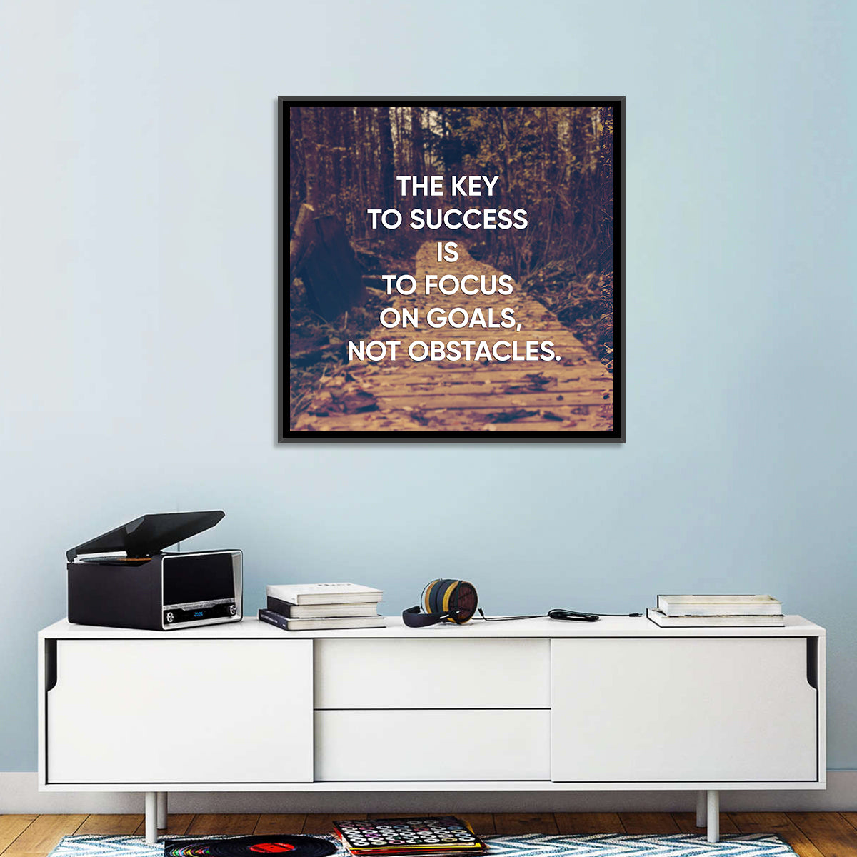 Key to Success Wall Art in a room, square