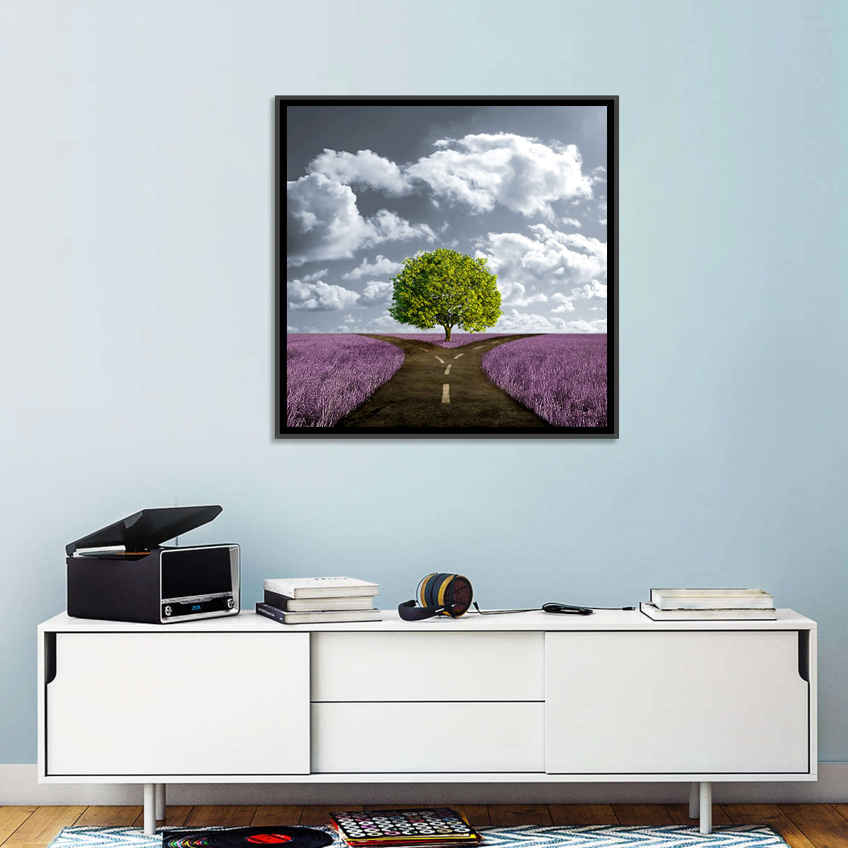 Lavender Meadow Crossroad Wall Art