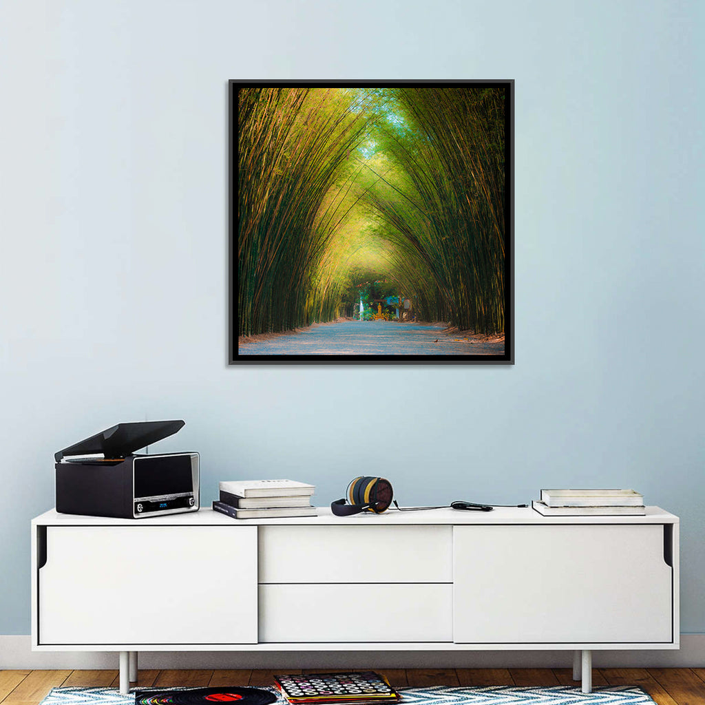 Arched Bamboo Tunnel Wall Art