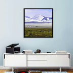 Icelandic Snow and Moss Landscape Wall Art