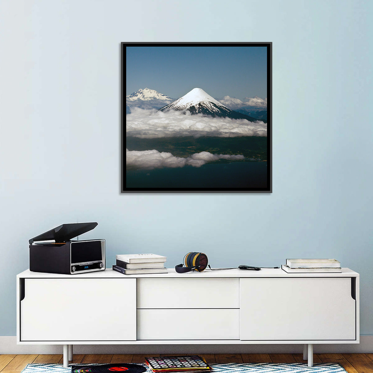 Osorno Volcano, Puerto Varas Wall Art in a room, square