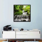Lush Rainforest Cascade Wall Art