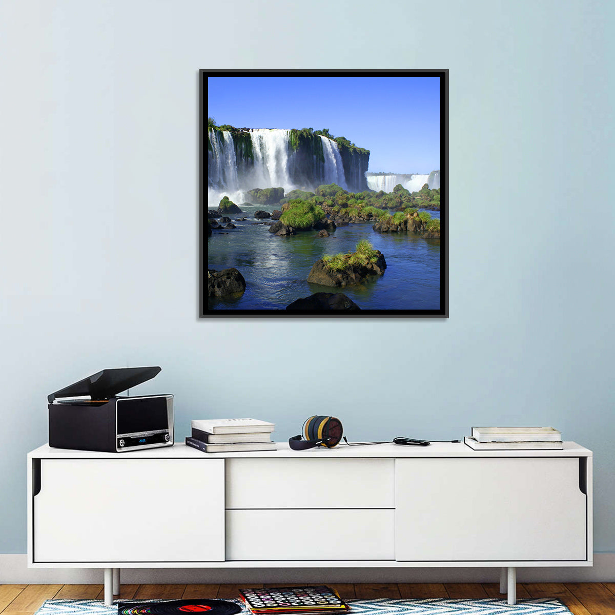 Iguazu Falls Mossy Rocks Wall Art