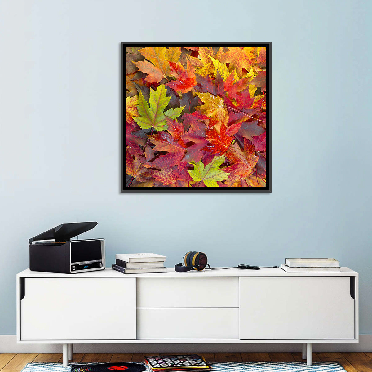 Autumn Maple Leaves Close-up Wall Art