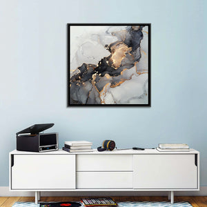 Fire In Black Abstract Wall Art
