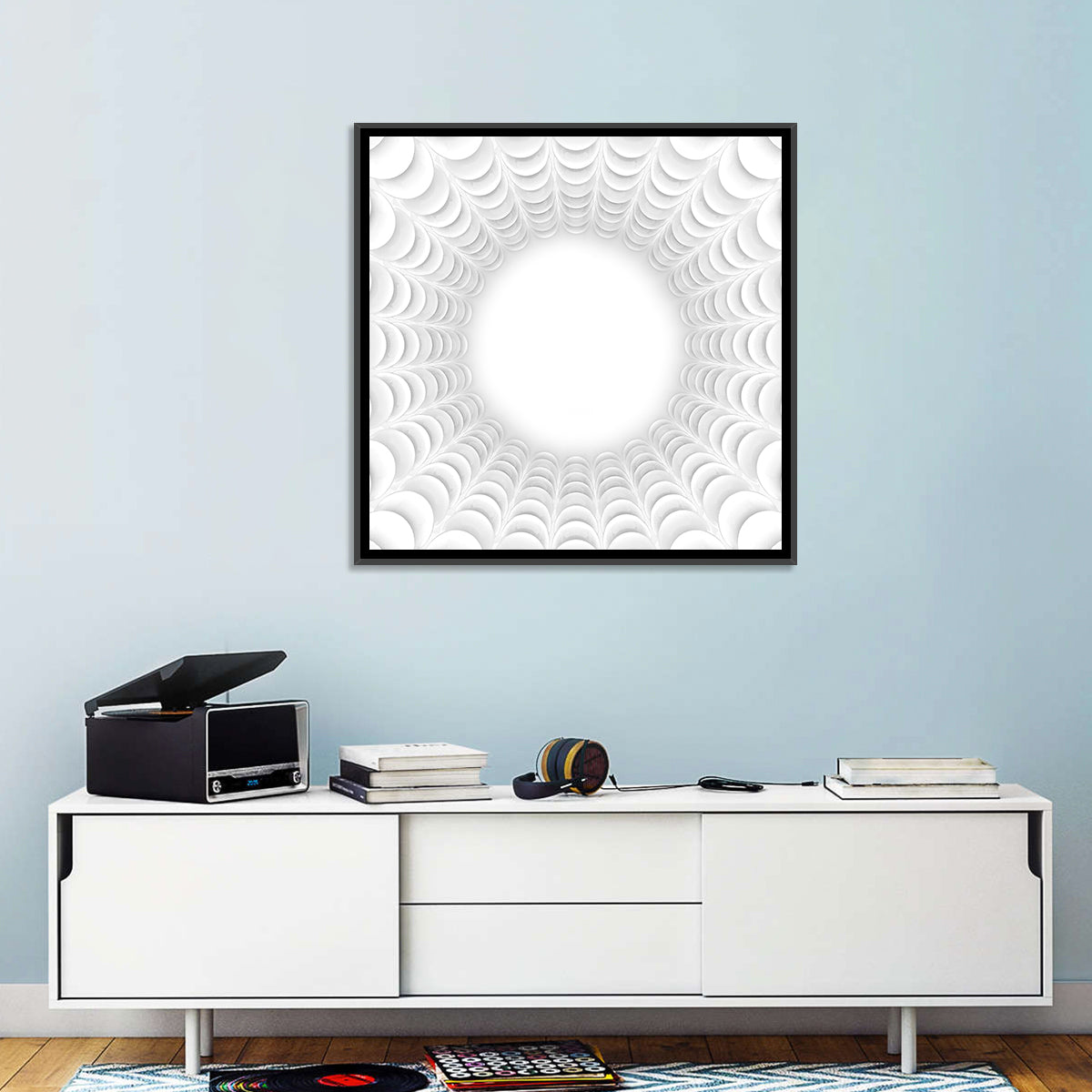 White Bubble Sphere Tunnel Wall Art