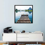 Li River Bamboo Raft, Guilin Wall Art