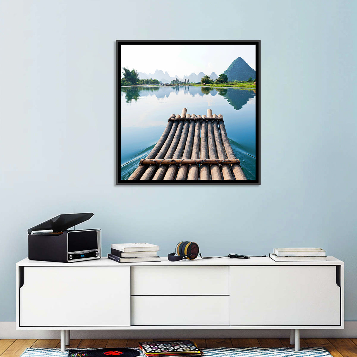 Li River Bamboo Raft, Guilin Wall Art