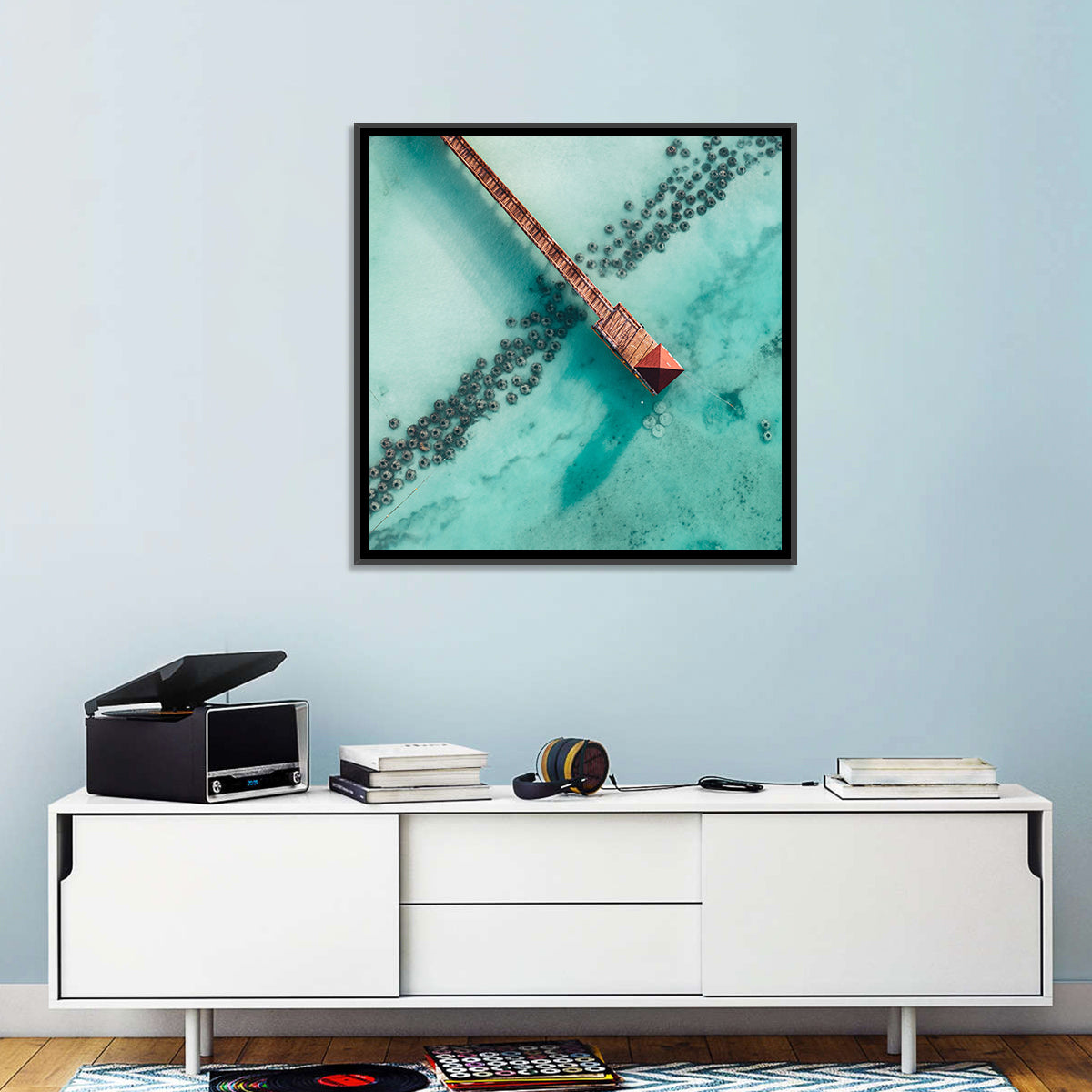 Caribbean Beach Pier Wall Art