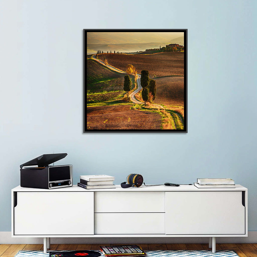 Val D’orcia Winding Golden Road Wall Art