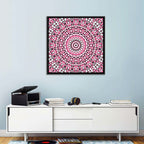 Pink Mosaic Kaleidoscope Mandala Wall Art