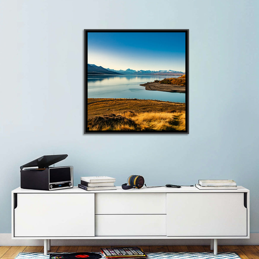 Lake Pukaki Golden Hour with Mount Cook Wall Art