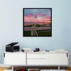 Mobile Bay Causeway at Dusk Wall Art