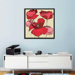 Poppy Flowers Abstract Wall Art