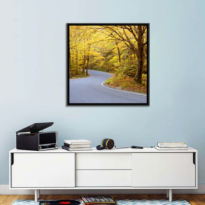 Road Through Fall Foliage Wall Art