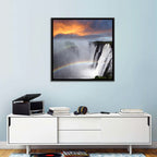 Victoria Falls Rainbow at Dusk Wall Art