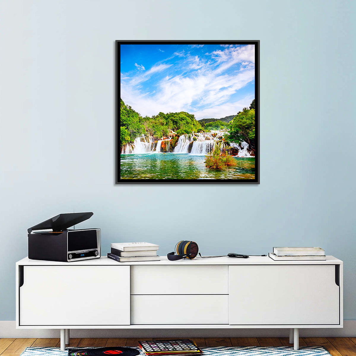 Skradinski Buk Waterfall, Krka Wall Art in a room, square
