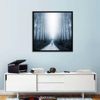 Misty Forest Road at Twilight Wall Art