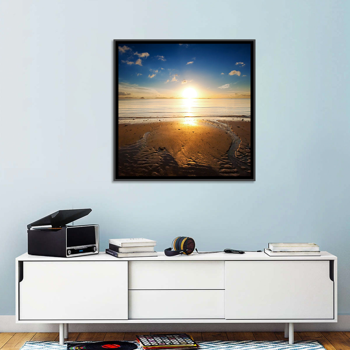 Sea Beach Sunrise Wall Art