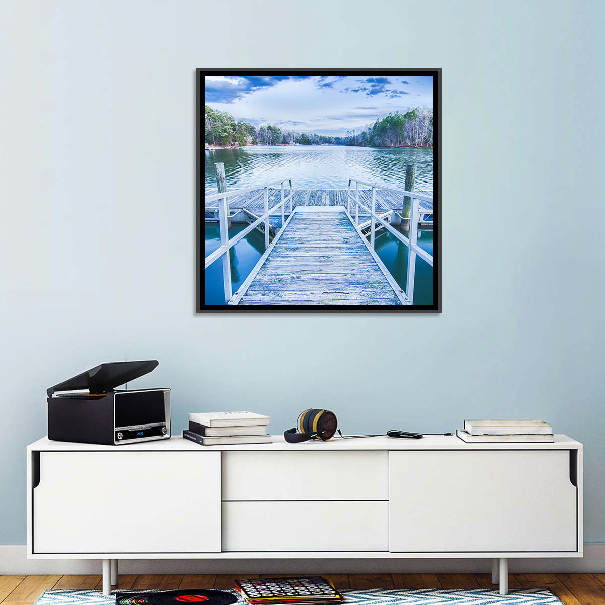 Morning at Lake Wylie Wall Art in a room, square