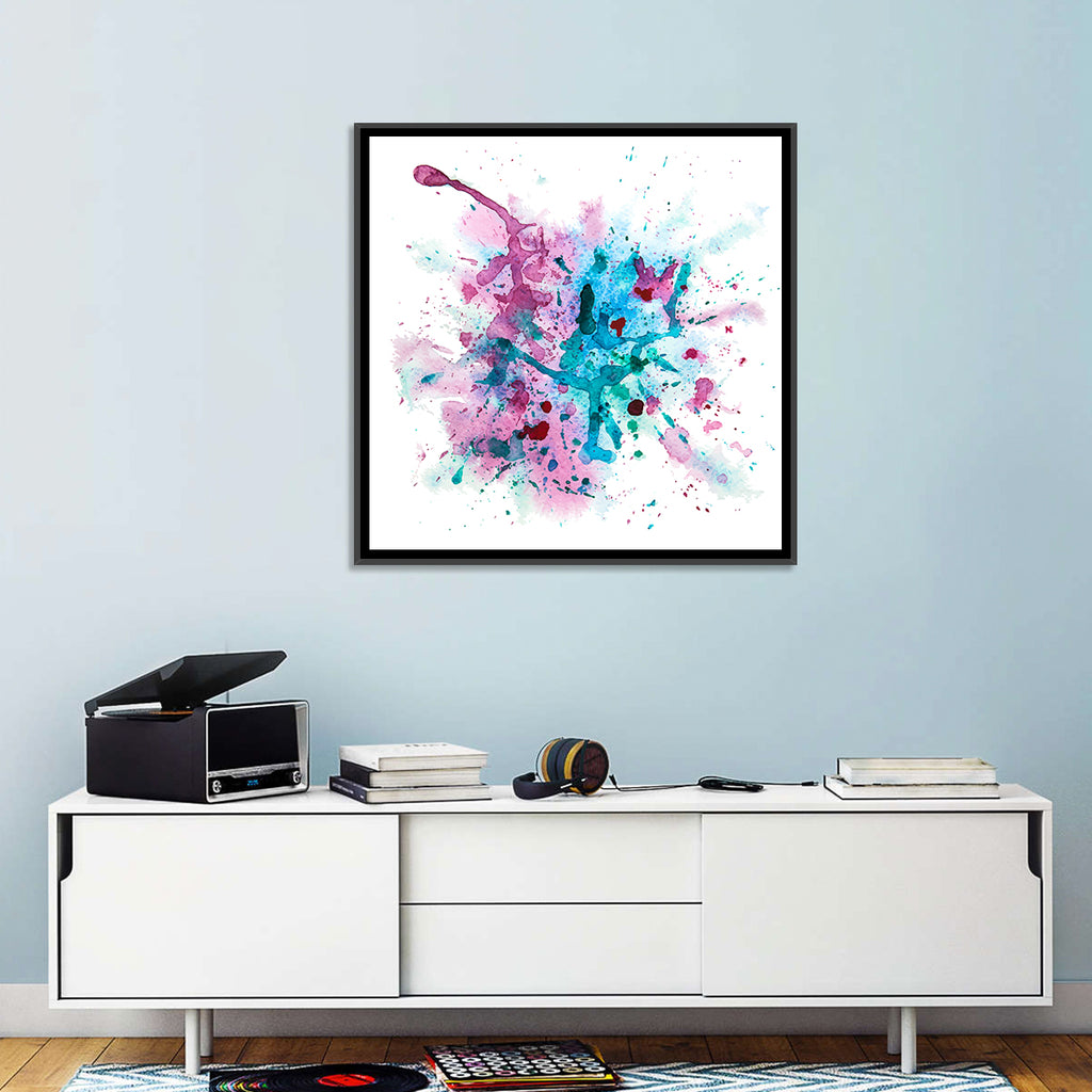 Magenta and Turquoise Splash Wall Art