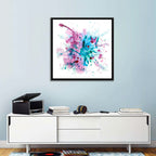 Magenta and Turquoise Splash Wall Art