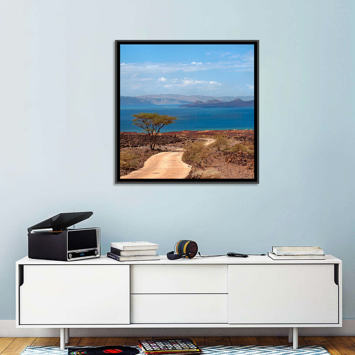 Road to Lake Turkana Wall Art in a room, square