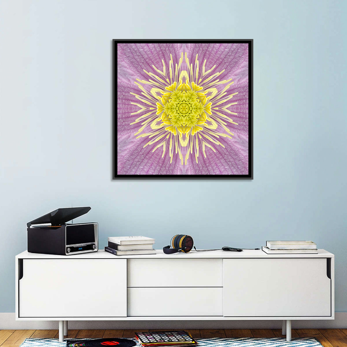 Concentric Mandala Floral Wall Art