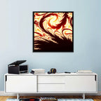 Flying Feathers in Flame Wall Art