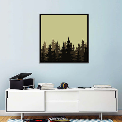 Fir Trees Silhouettes Wall Art