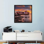 Shipwreck at Sunset Wall Art