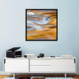 Golden Water Abstract Wall Art