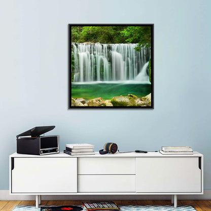 Lake Emerald Waterfall Wall Art