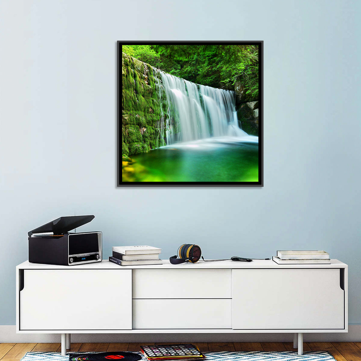 Waterfall in Emerald Lake Wall Art