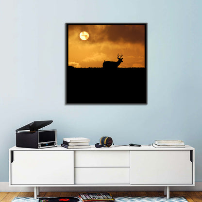 Deer at Sunset Wall Art