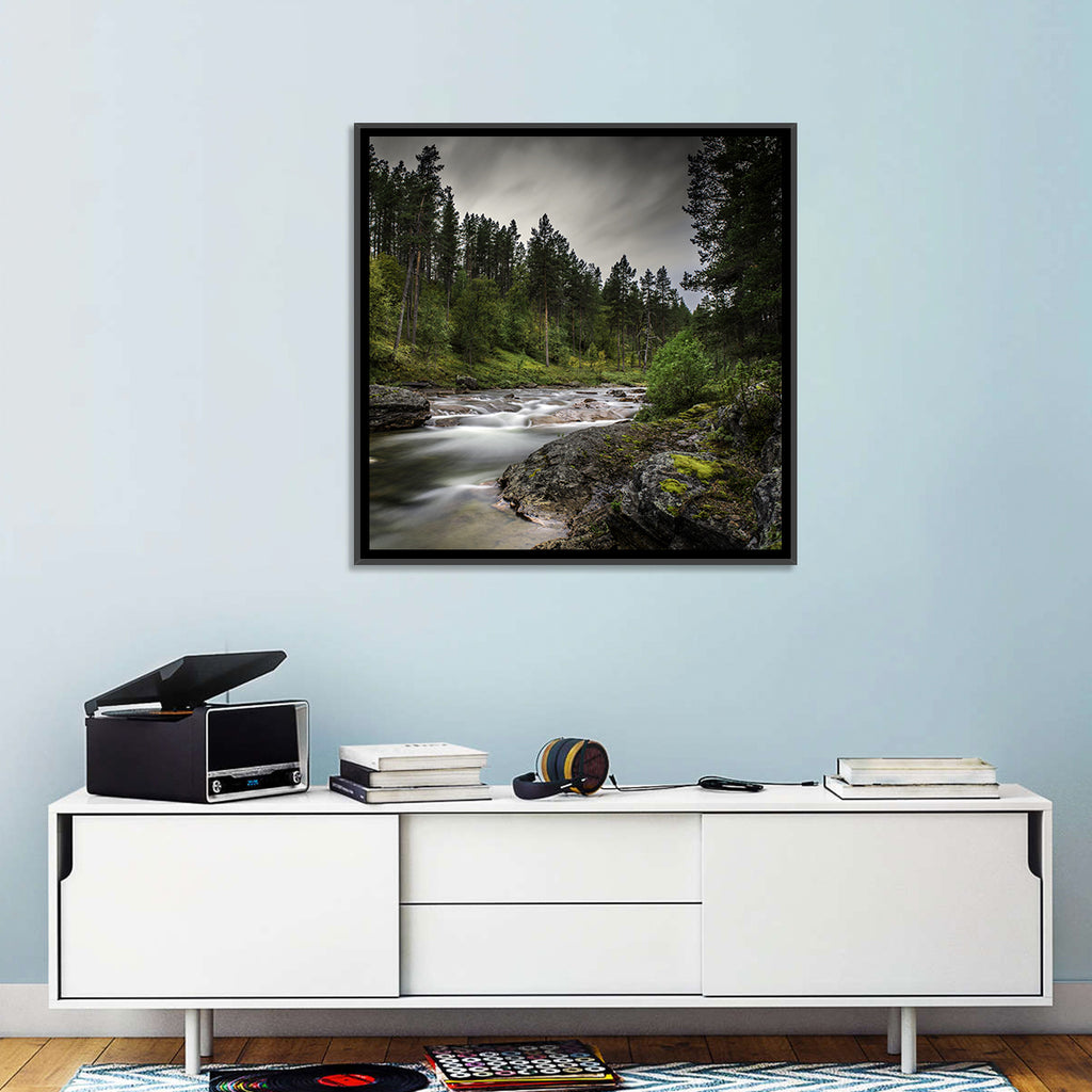 Mossy Forest Stream Wall Art